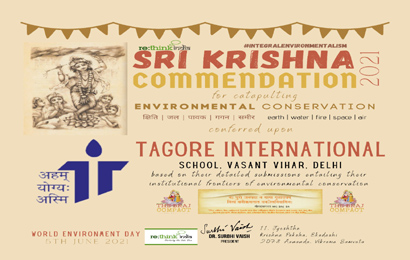 School conferred upon with Sri Krishna Commendation award by ReTHINK INDIA