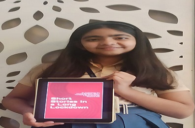 Budding writer, Anisha Sharma of class VII has her stories published in a book available on Amazon - Short Stories in a Lockdown