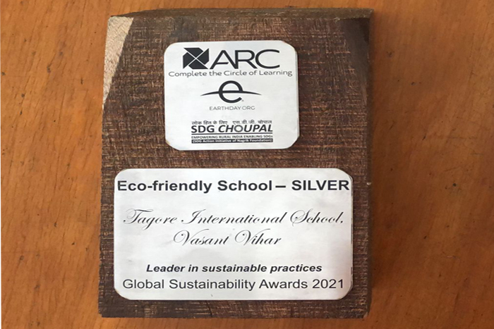 School is proud recipient  of  'Best Eco friendly School - Silver Award' by Global Sustainability Awards 2021