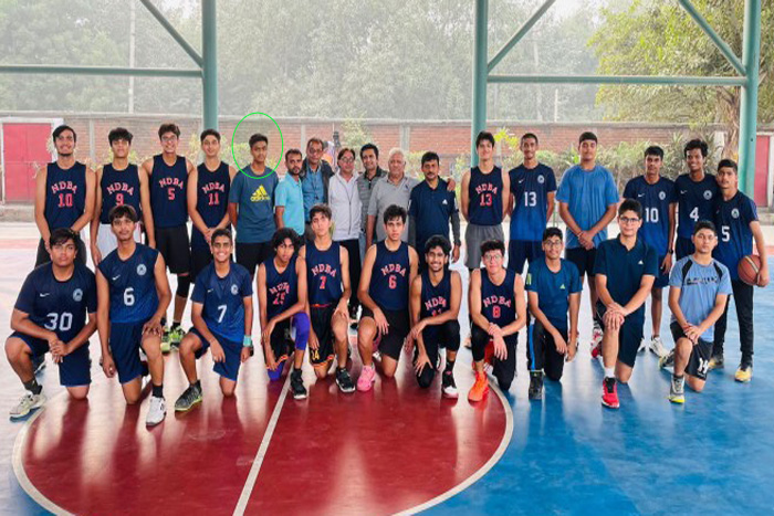 Ayush Yadav secured third position in District  Basketball Tournament