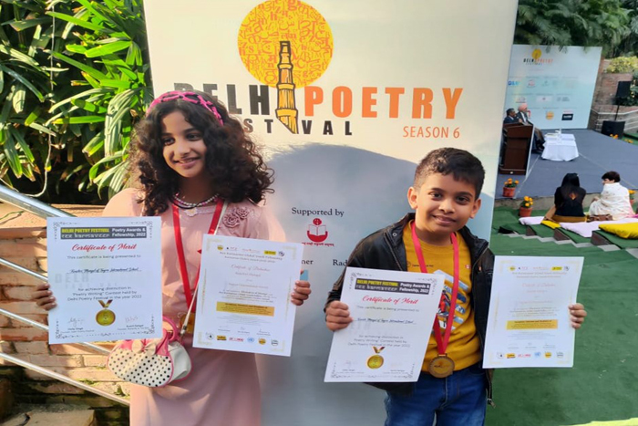 Young Poets Felicitated at the Delhi Poetry Fest