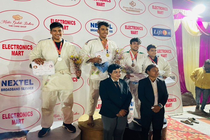 Rakshit Tokas won a silver medal in Delhi State U-17, 90 kg Boys Judo Championship