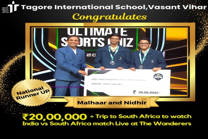 Malhar & Nidhir clinched the Runners-Up spot in the Ultimate Sports Quiz 2023 National Finals
