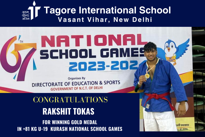Rakshit Tokas won Gold medal in +81Kg U-19 Kurash National School Games
