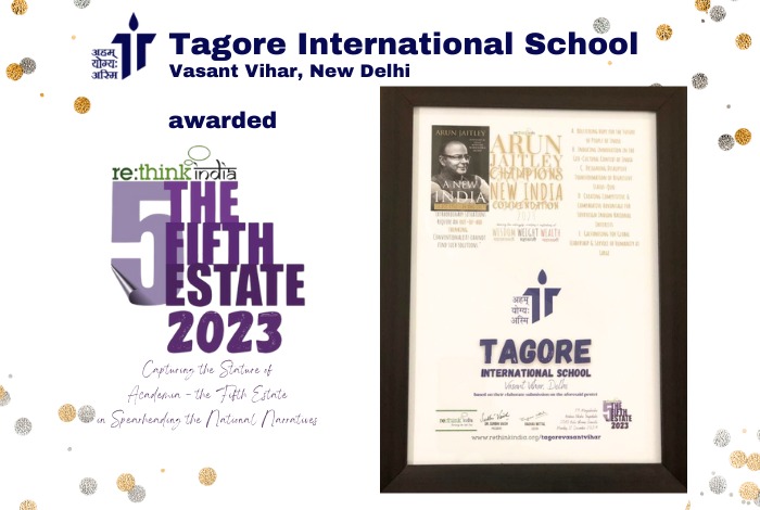 School awarded - The Fifth Estate Award 2023 by Rethink India
